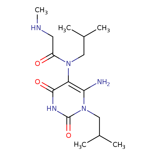 CNCC(=O)N(c1c(=O)[nH]c(=O)n(c1N)CC(C)C)CC(C)C