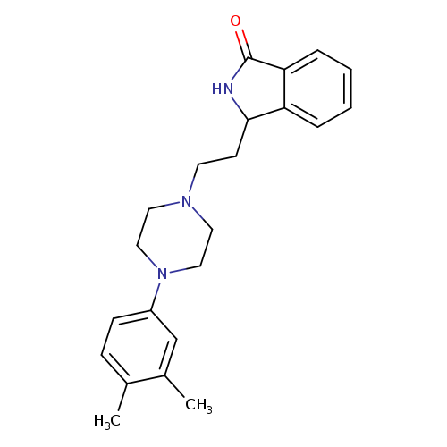 O=C1NC(c2c1cccc2)CCN1CCN(CC1)c1ccc(c(c1)C)C