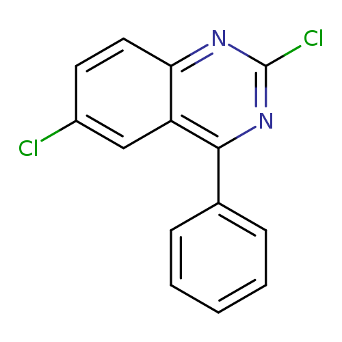 Clc1ccc2c(c1)c(nc(n2)Cl)c1ccccc1