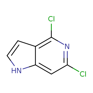 Clc1nc(Cl)c2c(c1)[nH]cc2