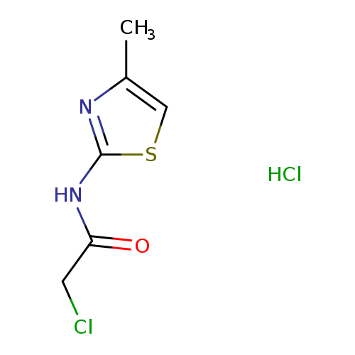 Cc1csc(n1)NC(=O)CCl.Cl
