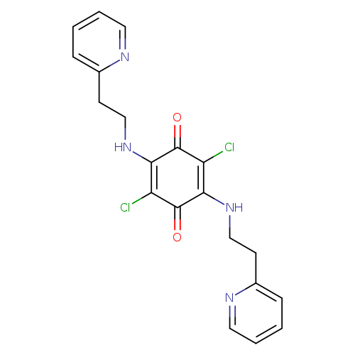 ClC1=C(NCCc2ccccn2)C(=O)C(=C(C1=O)NCCc1ccccn1)Cl
