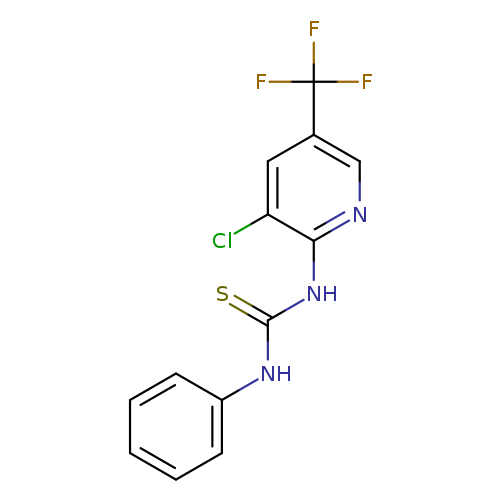 S=C(Nc1ncc(cc1Cl)C(F)(F)F)Nc1ccccc1