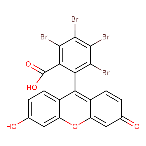 O=c1ccc2c(c1)oc1c(c2c2c(Br)c(Br)c(c(c2C(=O)O)Br)Br)ccc(c1)O