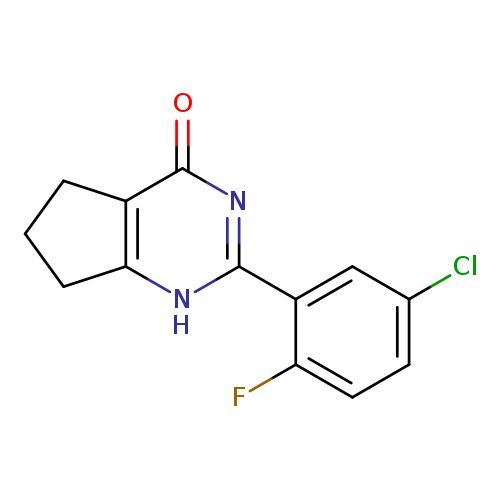 Clc1ccc(c(c1)c1nc(=O)c2c([nH]1)CCC2)F