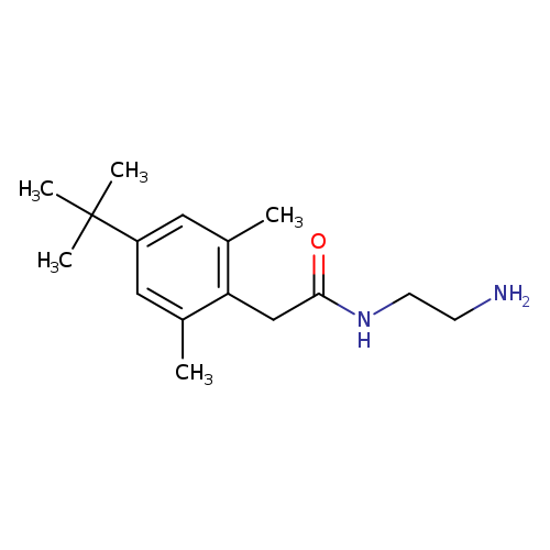 NCCNC(=O)Cc1c(C)cc(cc1C)C(C)(C)C