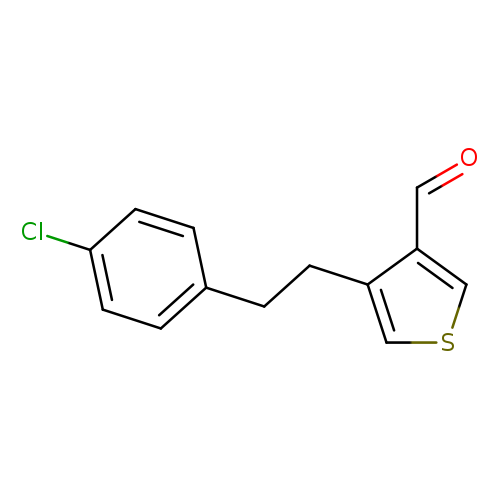 O=Cc1cscc1CCc1ccc(cc1)Cl