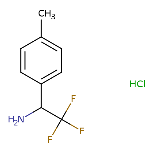 NC(C(F)(F)F)c1ccc(cc1)C.Cl