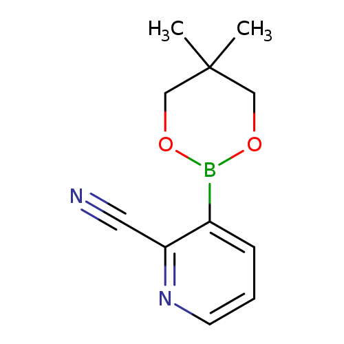 N#Cc1ncccc1B1OCC(CO1)(C)C