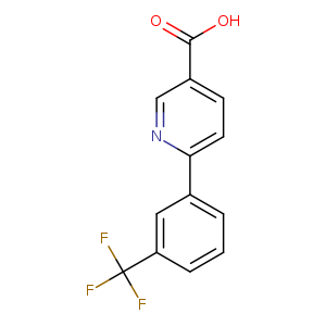 OC(=O)c1ccc(nc1)c1cccc(c1)C(F)(F)F