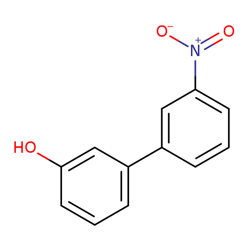 Oc1cccc(c1)c1cccc(c1)[N+](=O)[O-]
