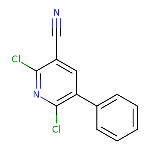 N#Cc1cc(c2ccccc2)c(nc1Cl)Cl