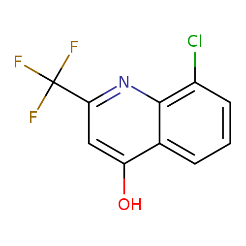 Clc1cccc2c1nc(cc2O)C(F)(F)F