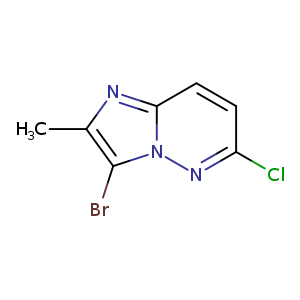 Clc1ccc2n(n1)c(Br)c(n2)C