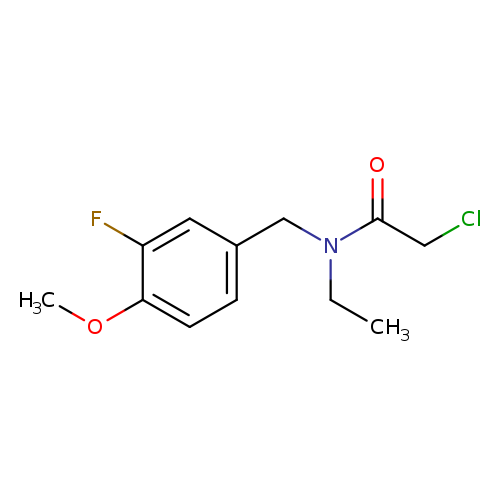 CCN(C(=O)CCl)Cc1ccc(c(c1)F)OC