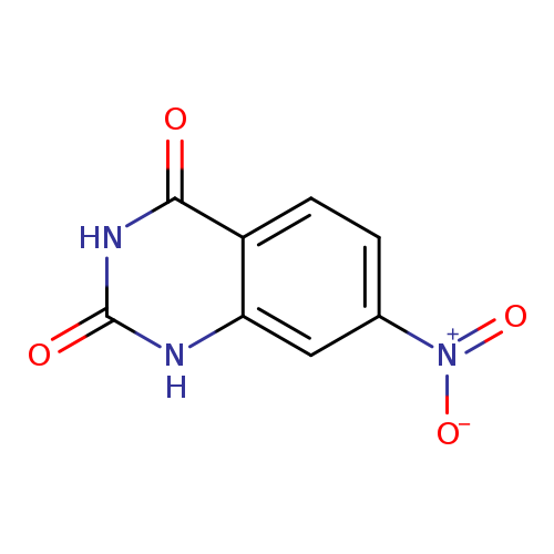 O=c1[nH]c2cc(ccc2c(=O)[nH]1)[N+](=O)[O-]