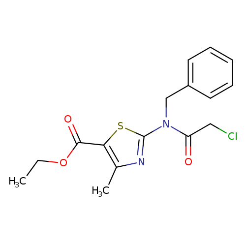 CCOC(=O)c1sc(nc1C)N(C(=O)CCl)Cc1ccccc1