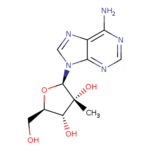 OC[C@H]1O[C@H]([C@]([C@@H]1O)(C)O)n1cnc2c1ncnc2N