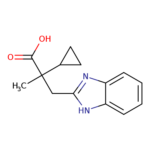 OC(=O)C(C1CC1)(Cc1nc2c([nH]1)cccc2)C
