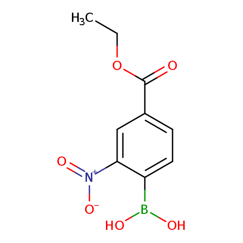 CCOC(=O)c1ccc(c(c1)[N+](=O)[O-])B(O)O