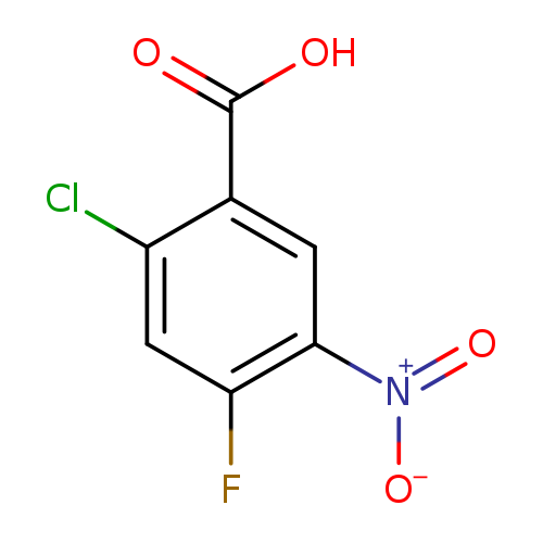 [O-][N+](=O)c1cc(C(=O)O)c(cc1F)Cl