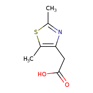 Cc1sc(nc1CC(=O)O)C