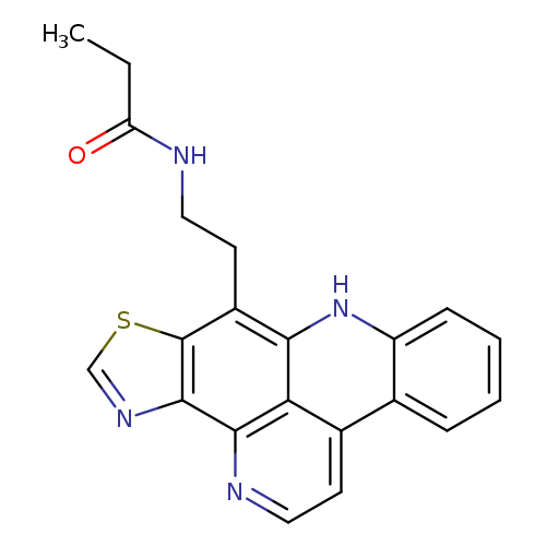 CCC(=O)NCCc1c2scnc2c2c3c1[nH]c1ccccc1c3ccn2