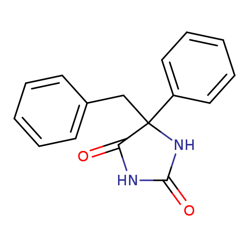 O=C1NC(=O)C(N1)(Cc1ccccc1)c1ccccc1