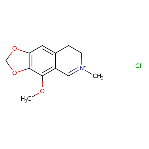 COc1c2C=[N+](C)CCc2cc2c1OCO2.[Cl-]