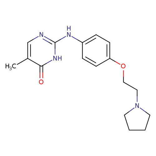 Cc1cnc([nH]c1=O)Nc1ccc(cc1)OCCN1CCCC1