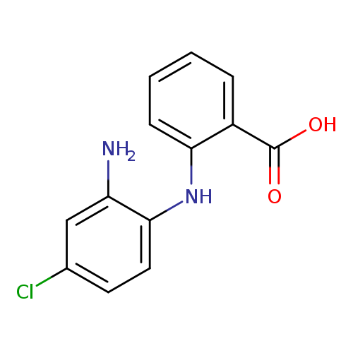 Clc1ccc(c(c1)N)Nc1ccccc1C(=O)O