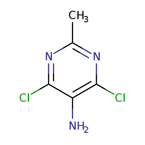 Cc1nc(Cl)c(c(n1)Cl)N