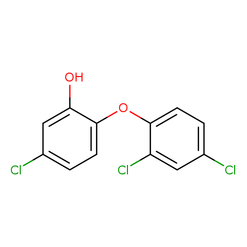 Clc1ccc(c(c1)O)Oc1ccc(cc1Cl)Cl