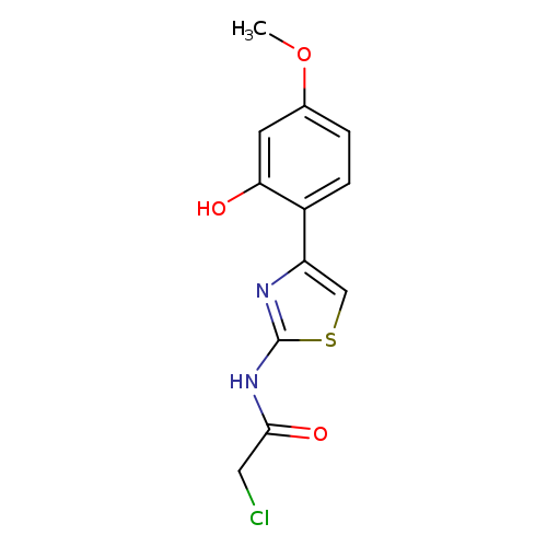 ClCC(=O)Nc1scc(n1)c1ccc(cc1O)OC