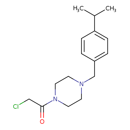 ClCC(=O)N1CCN(CC1)Cc1ccc(cc1)C(C)C