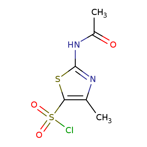 CC(=O)Nc1nc(c(s1)S(=O)(=O)Cl)C