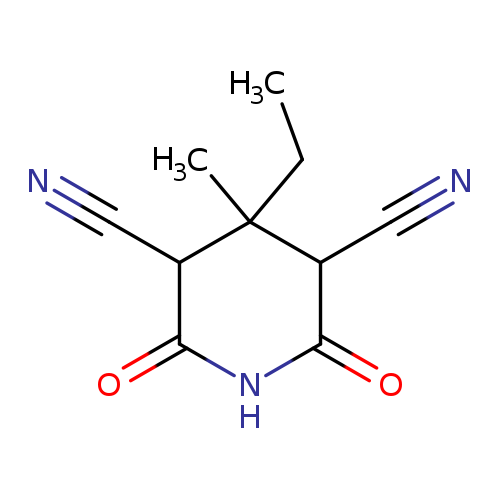 CCC1(C)C(C#N)C(=O)NC(=O)C1C#N