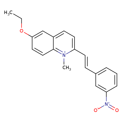 CCOc1ccc2c(c1)ccc([n+]2C)/C=C/c1cccc(c1)[N+](=O)[O-]