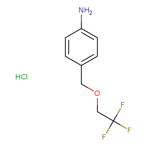 FC(COCc1ccc(cc1)N)(F)F.Cl