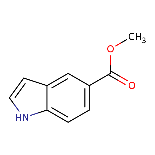 COC(=O)c1ccc2c(c1)cc[nH]2