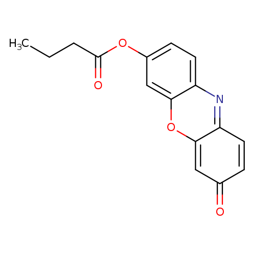 CCCC(=O)Oc1cc2oc3cc(=O)ccc3nc2cc1