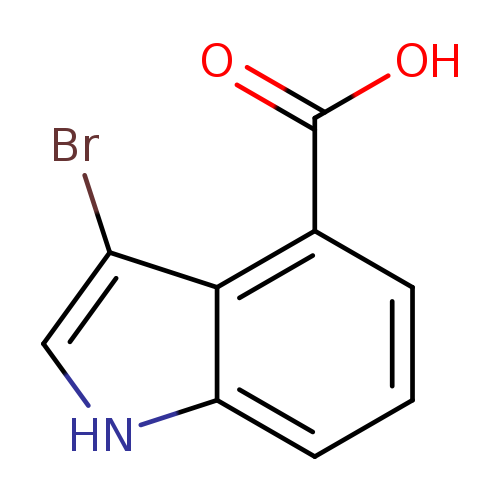 OC(=O)c1cccc2c1c(Br)c[nH]2
