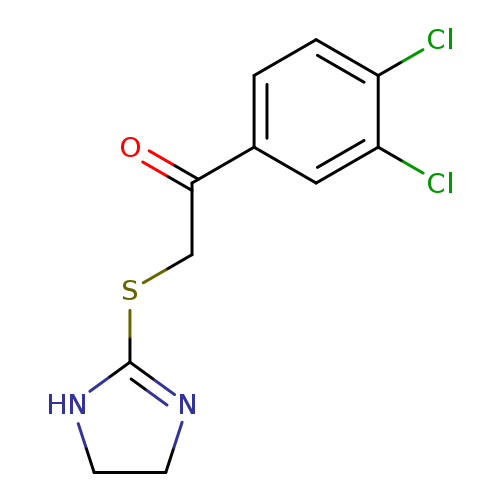 O=C(c1ccc(c(c1)Cl)Cl)CSC1=NCCN1