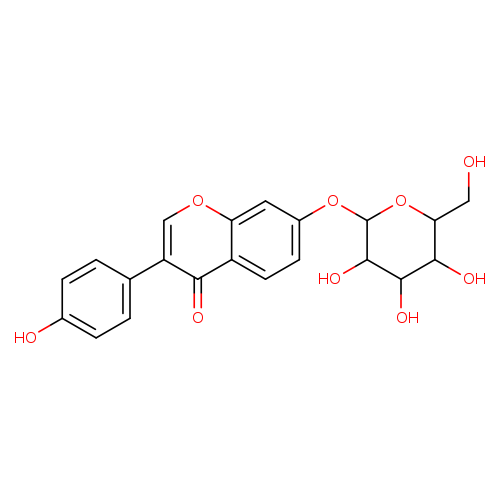 OCC1OC(Oc2ccc3c(c2)occ(c3=O)c2ccc(cc2)O)C(C(C1O)O)O