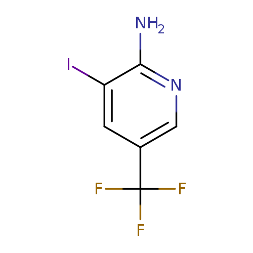 Nc1ncc(cc1I)C(F)(F)F