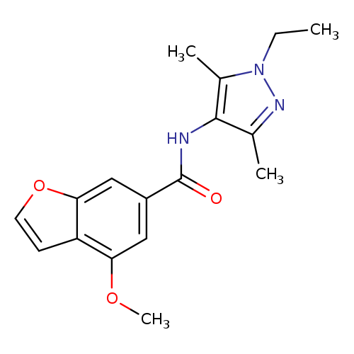 CCn1nc(c(c1C)NC(=O)c1cc(OC)c2c(c1)occ2)C