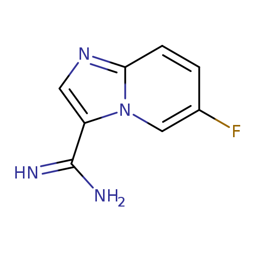 Fc1ccc2n(c1)c(cn2)C(=N)N