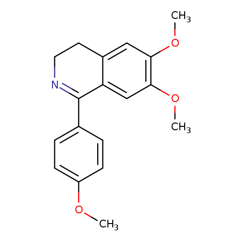 COc1ccc(cc1)C1=NCCc2c1cc(OC)c(c2)OC