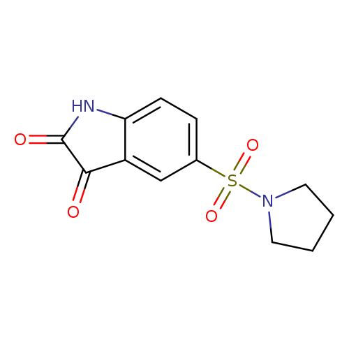 O=C1Nc2c(C1=O)cc(cc2)S(=O)(=O)N1CCCC1