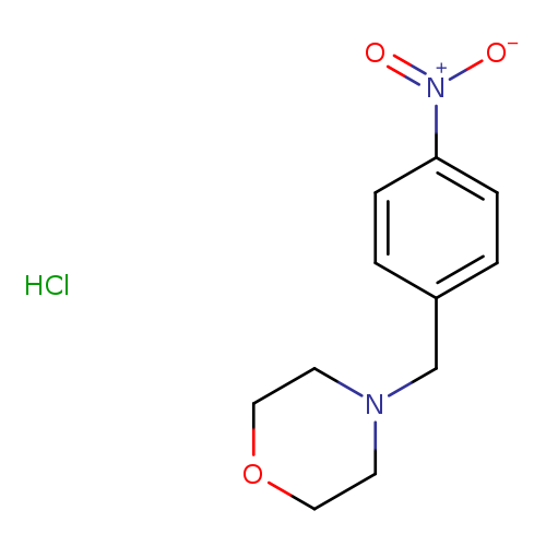 [O-][N+](=O)c1ccc(cc1)CN1CCOCC1.Cl
